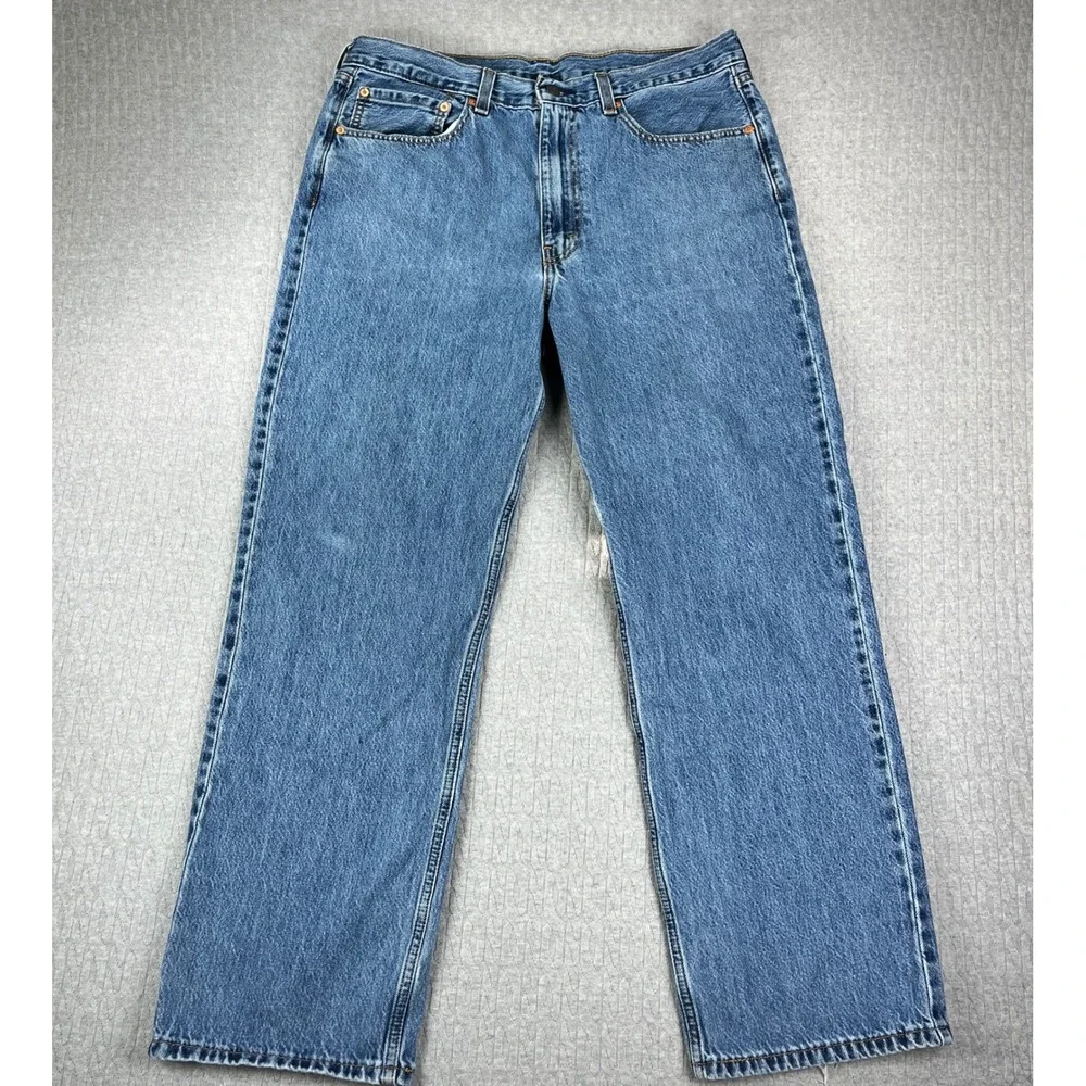 Levi 565 97 Loose Fit Straight Jeans Men 36x32 Fits 35x30 Blue medium wash Denim